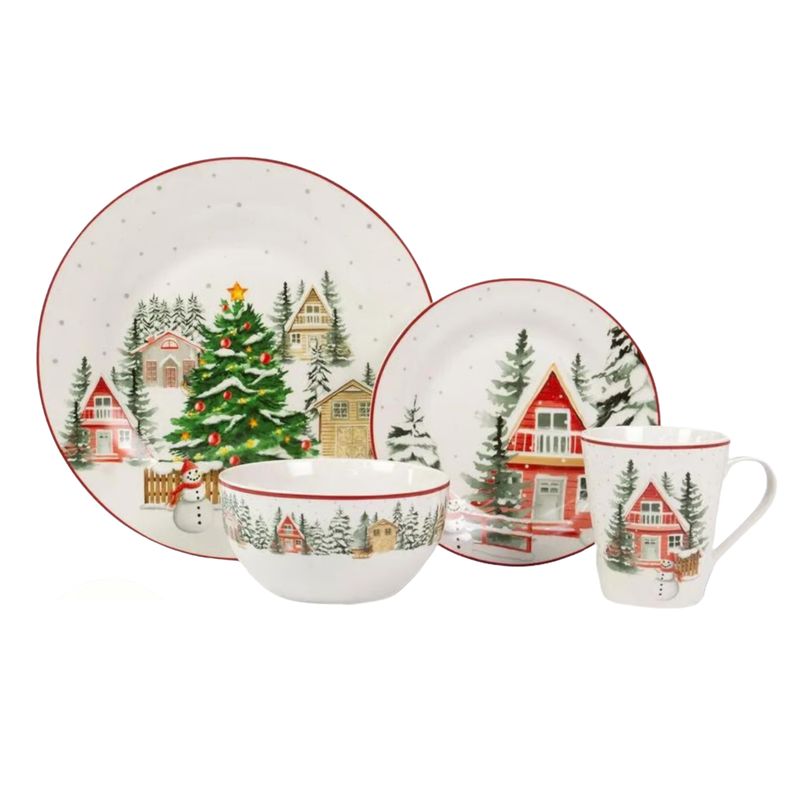 ICHIMATSU - Vajilla navideña x16 piezas