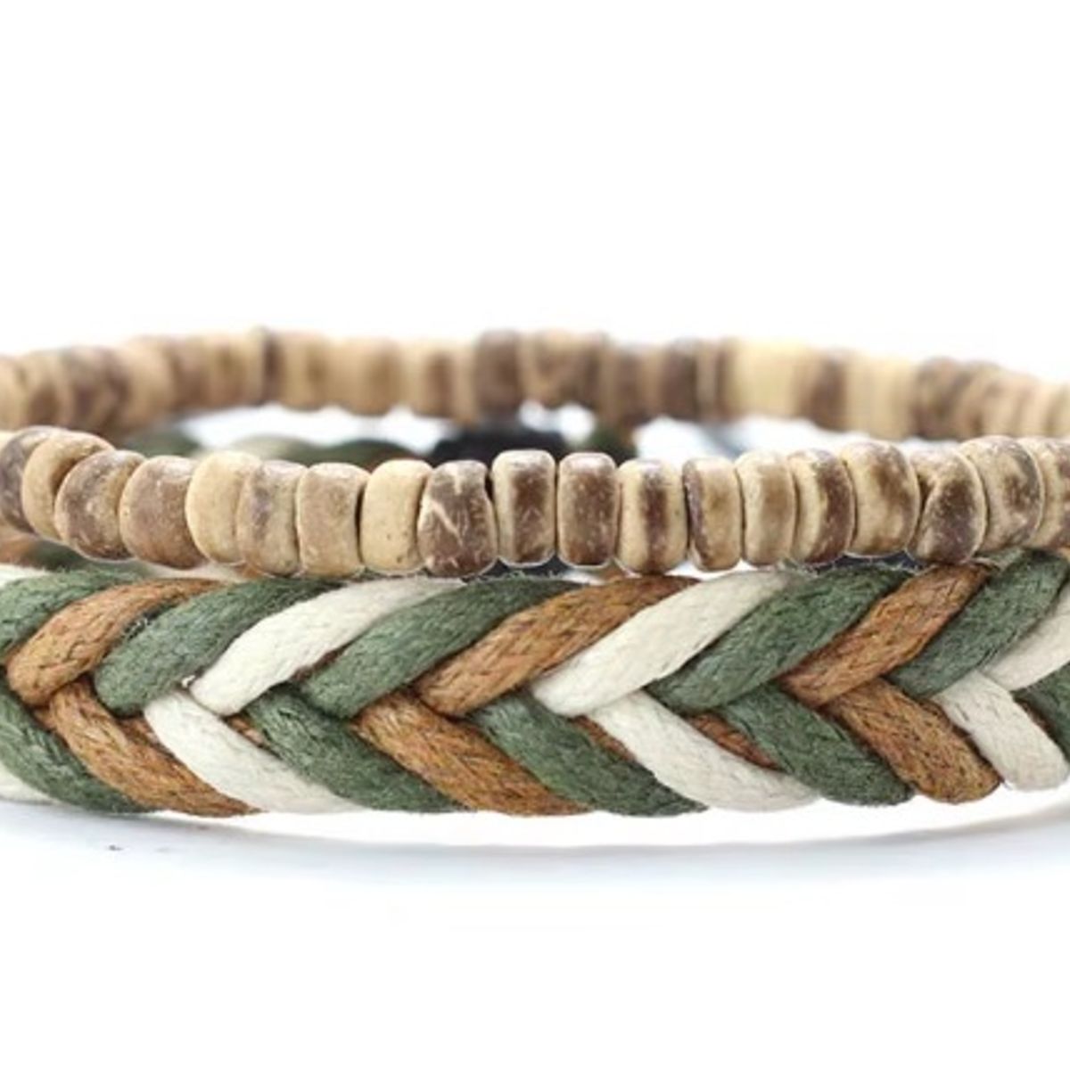 GENERICO - Pulsera Brazalete Multicapa con Cuentas