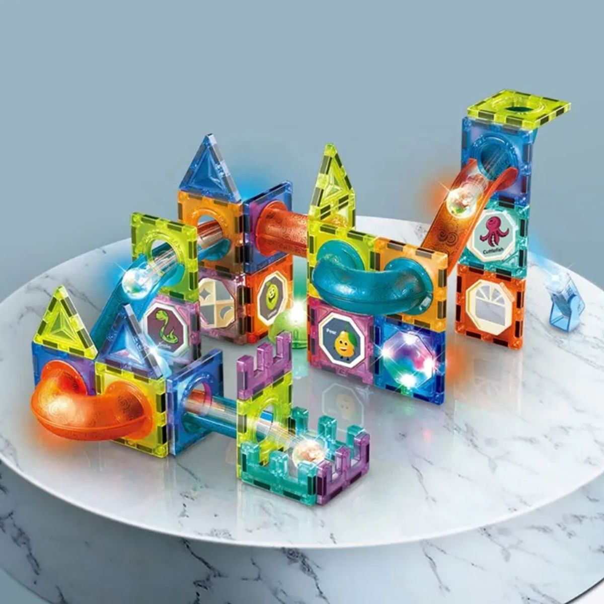 GENERICO - Bloques Magnéticos con Luces led - 75 Piezas