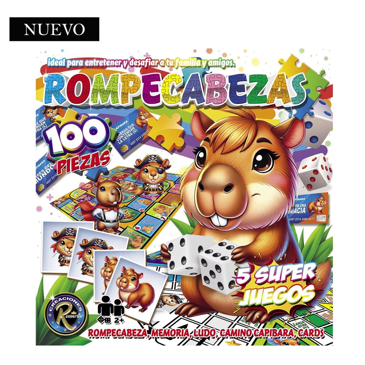 GENERICO - Juego Rompecabezas 5 en 1 Capibara