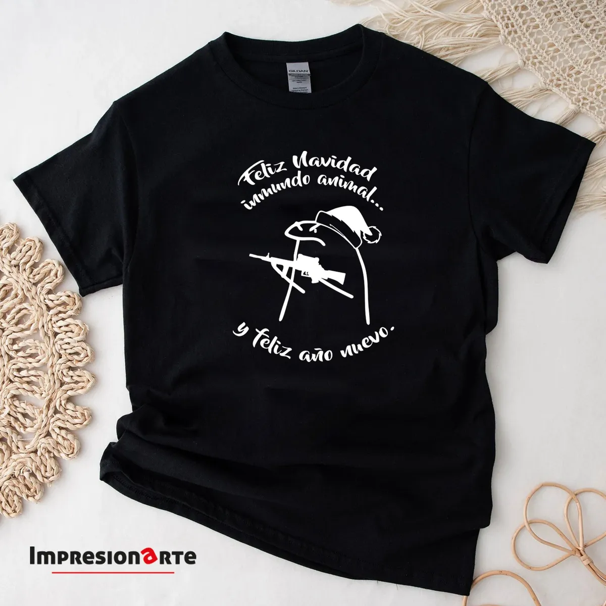 IMPRESIONARTE - Polo Feliz Navidad Mi Pobre Angelito 100% algodón