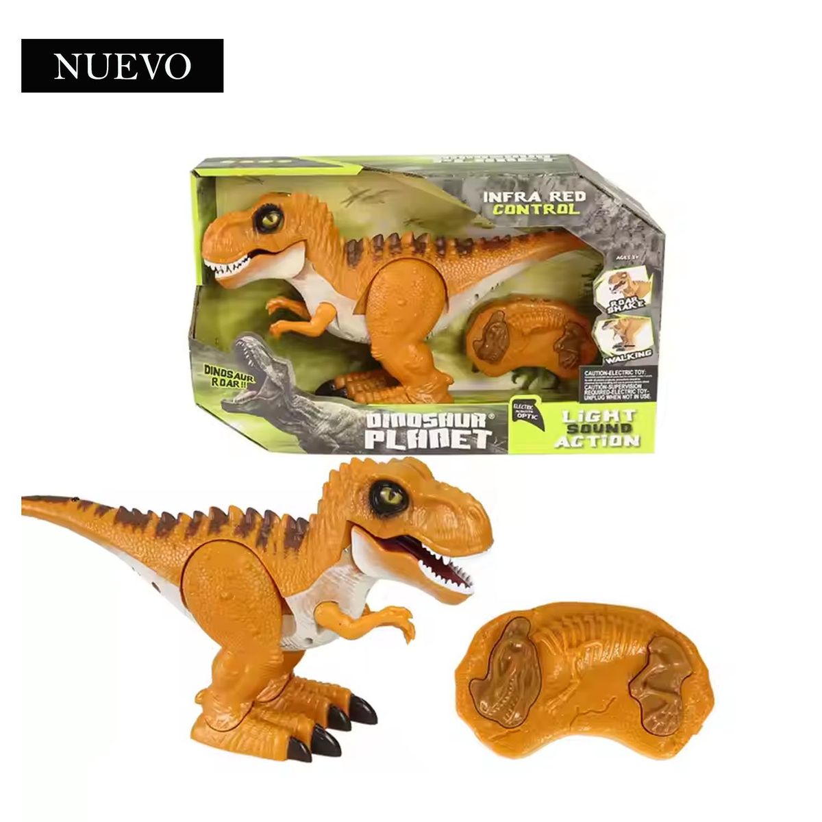 GENERICO - Juguete Dinosaurio con Control Remoto con Luces y Sonido
