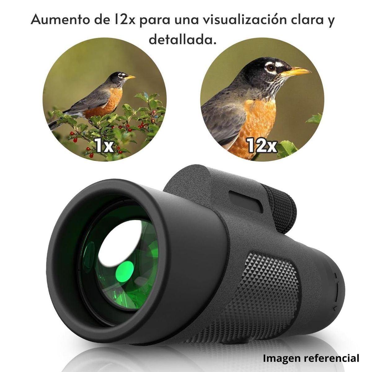 SANC - Monocular Telescopio 10x42 SANCI  Alcanza 1000m  Compacto y Resistente