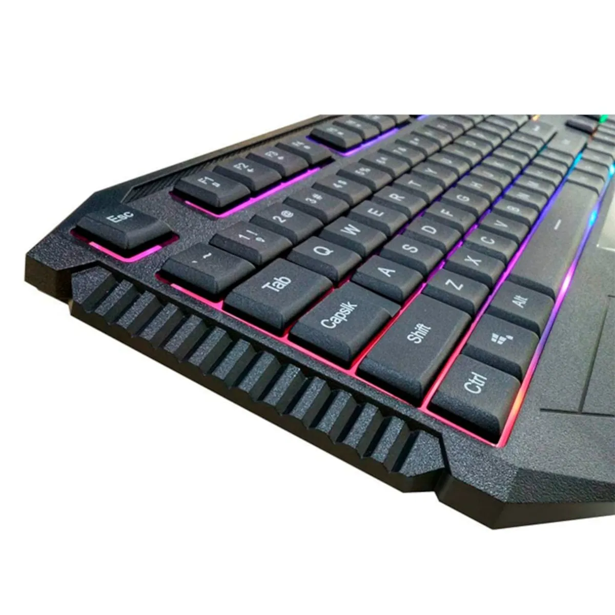 HP - Teclado Gaming HP-K110 Gamer LED Rainbow Conexión USB