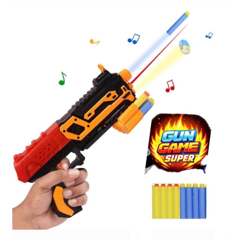 GENERICO - Lanzador de Juguete Niños con Dardos Espuma Luces Sonidos