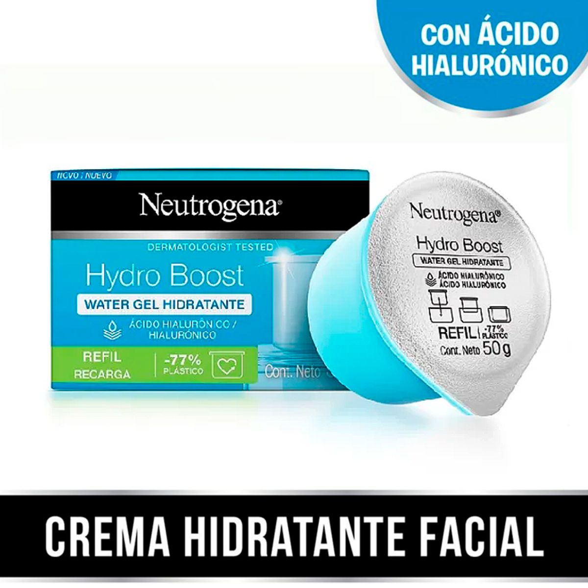 NEUTROGENA - Repuesto Hidratante Facial Neutrogena Hydroboost Water Gel x 50gr