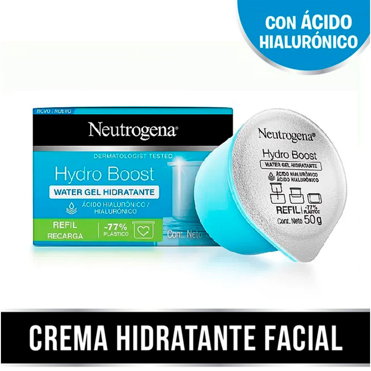 NEUTROGENA - Repuesto Hidratante Facial Neutrogena Hydroboost Water Gel x 50gr