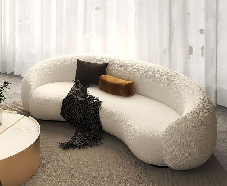 Sofa Curvo Nápoles 3 cuerpos - Ivory | Sodimac Perú