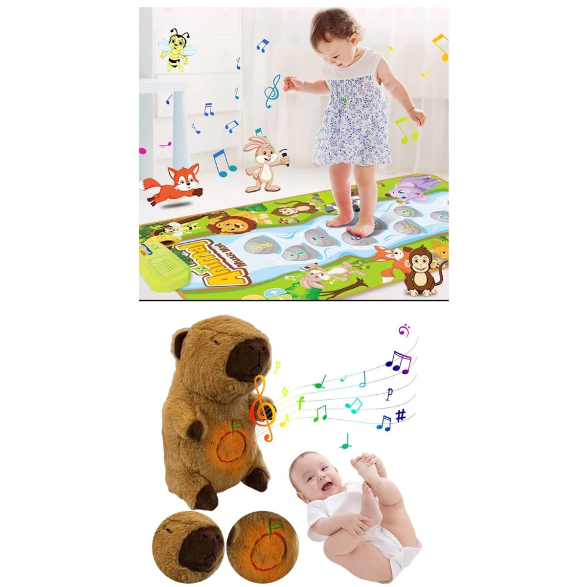 GENERICO - Combo Alfombra musical + Capibara Musical que calma la ansiedad - juguete