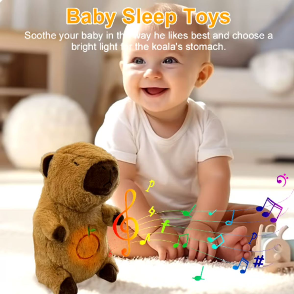 GENERICO - Combo Alfombra musical + Capibara Musical que calma la ansiedad - juguete