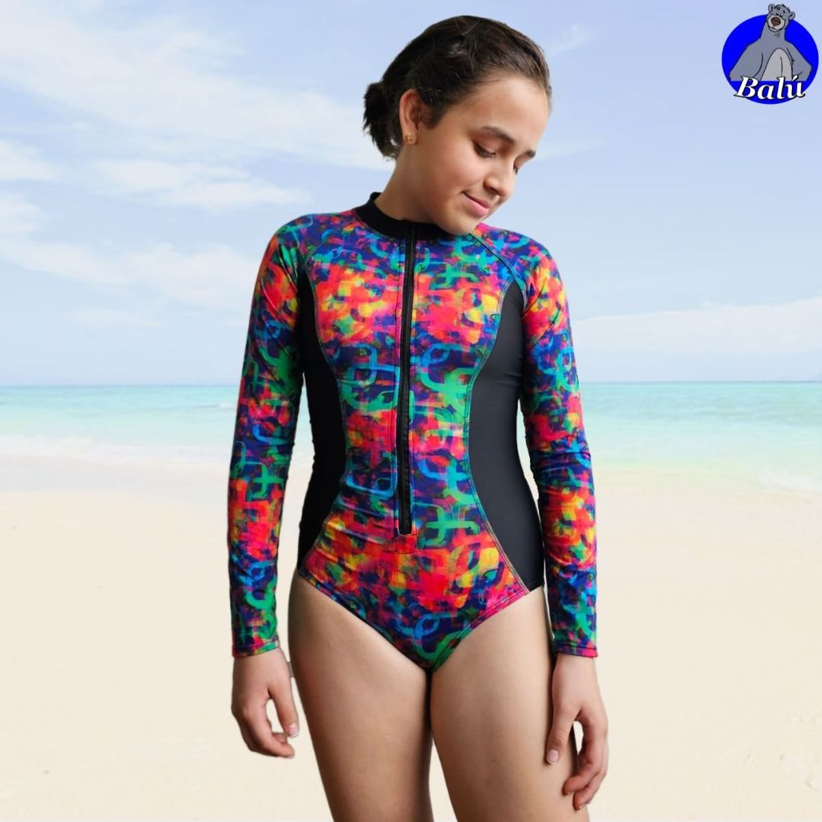 GENERICO - Ropa de baño enteriza para niñas y teen