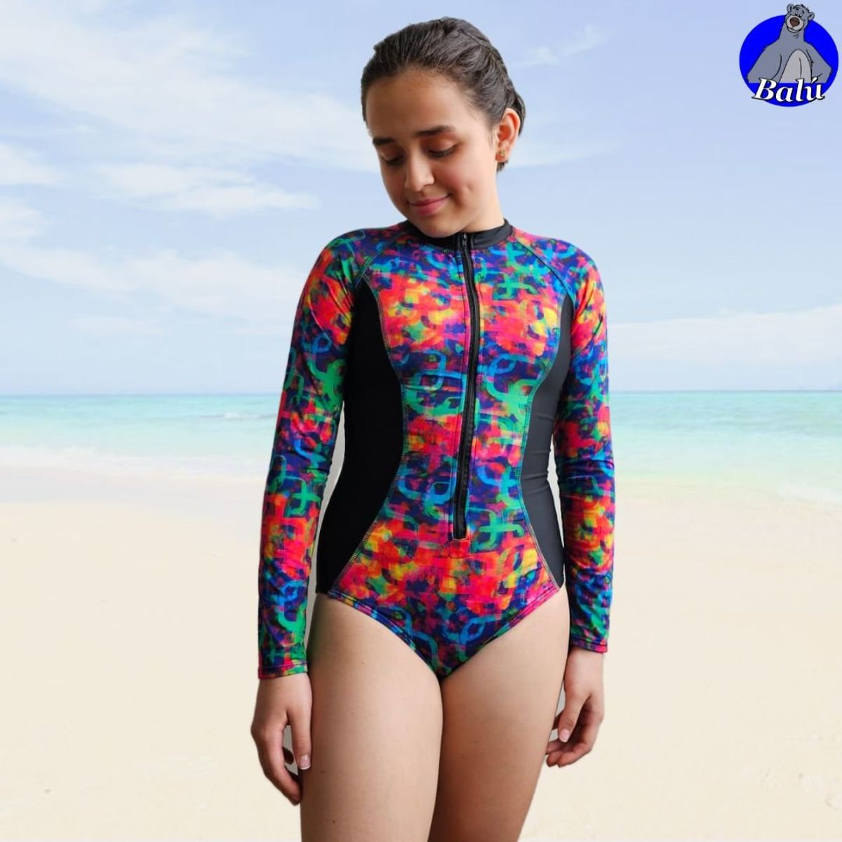 GENERICO - Ropa de baño enteriza para niñas y teen