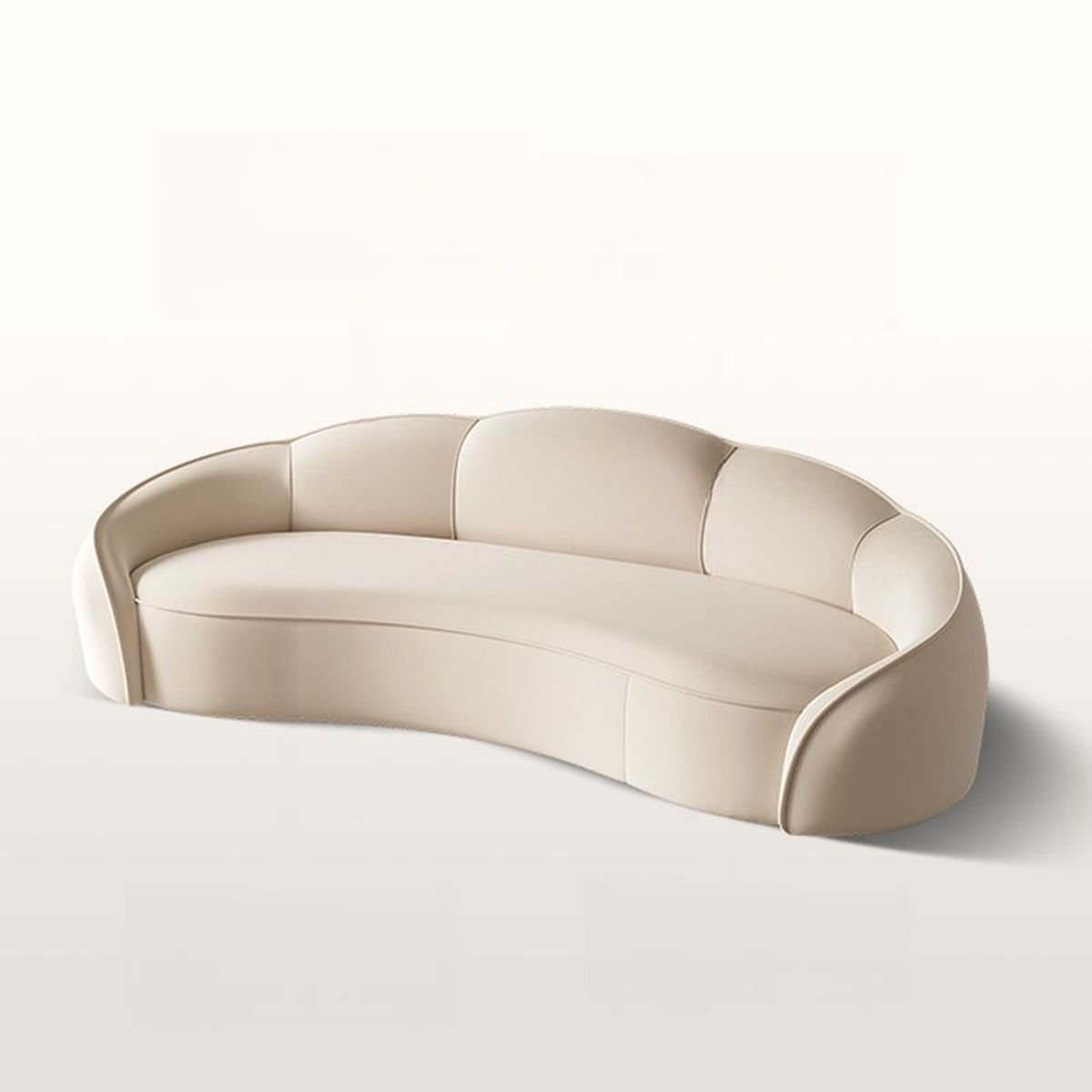 GENERICO - Sofá Curvo Milán  3 Cuerpos - Ivory