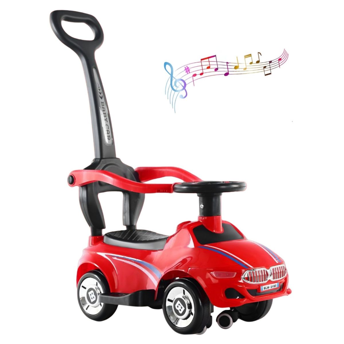 GENERICO - Carro de juguete arrastre con guiador musical y luces led r1