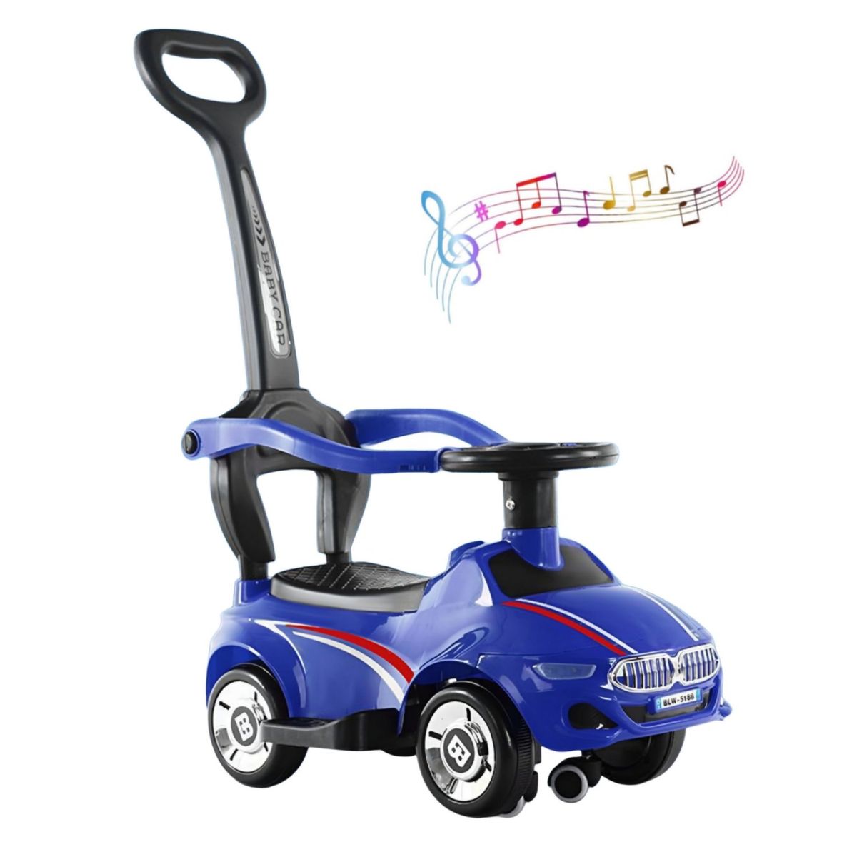 GENERICO - Carro de juguete arrastre con guiador musical y luces led A1