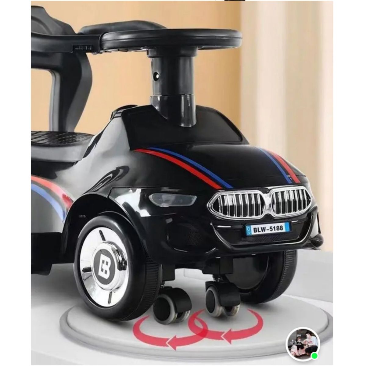 GENERICO - Carro de juguete arrastre con guiador musical y luces led A1