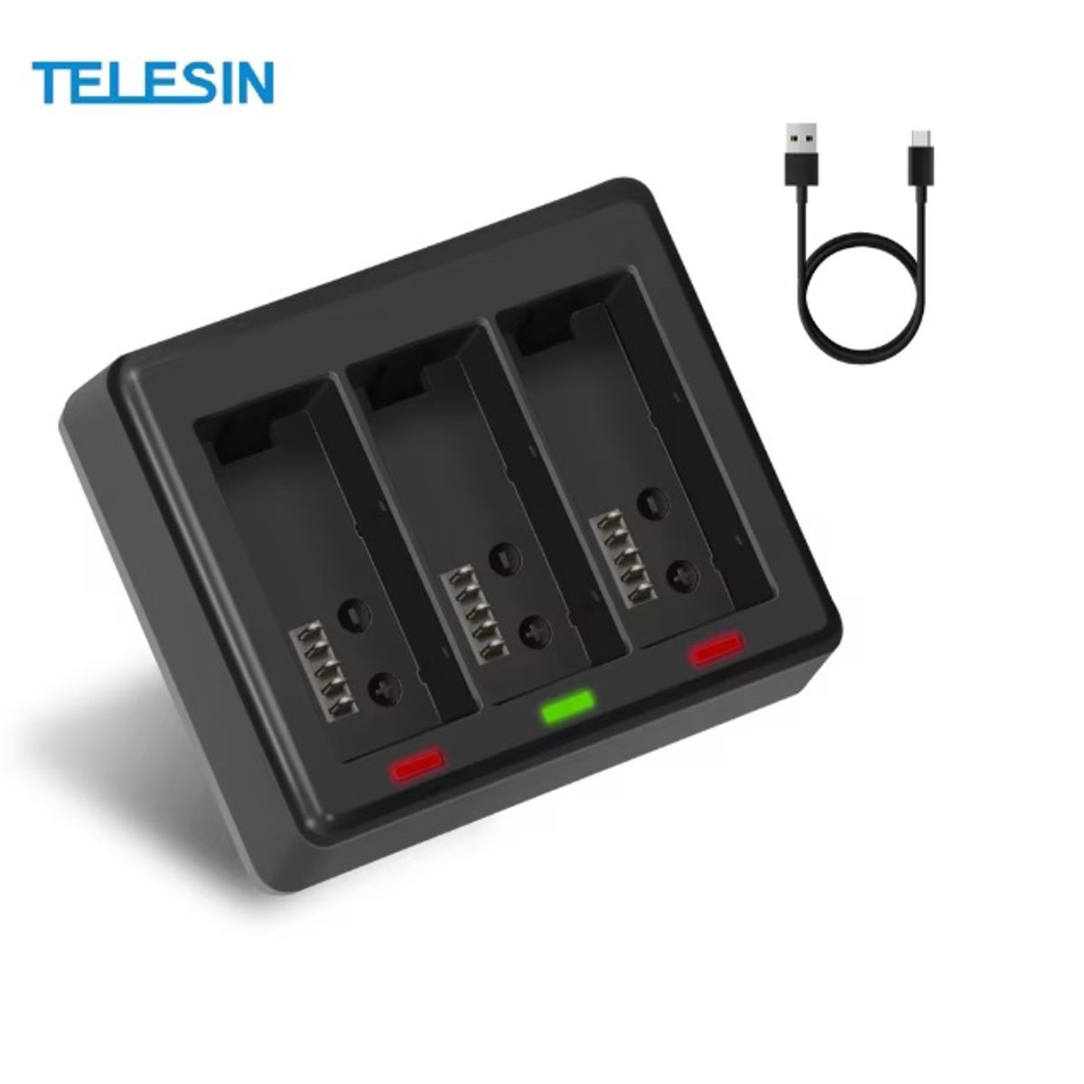 TELESIN - Cargador Triple Telesin para Baterias de gopro hero 13