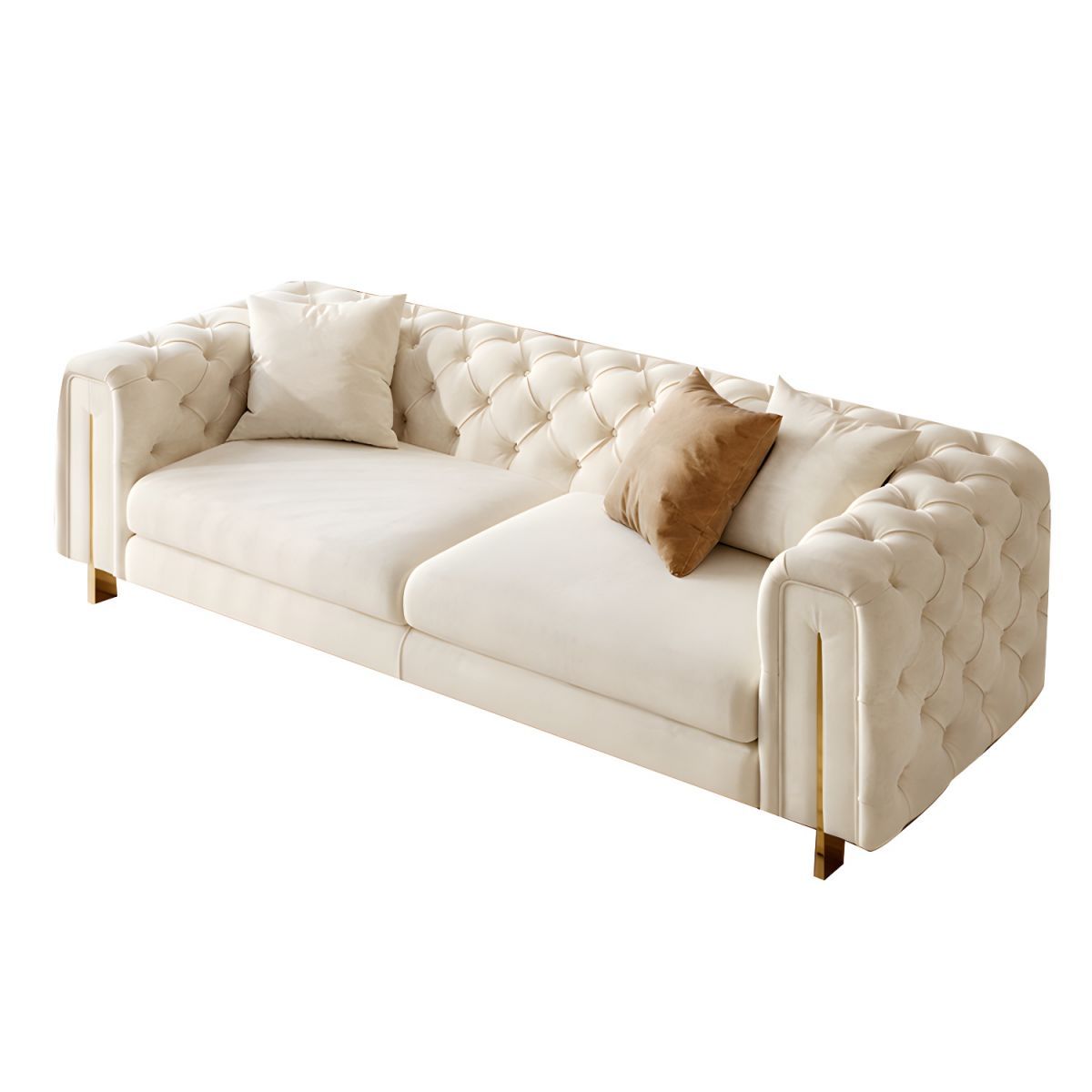 GENERICO - Sofá Chesterfield Pesaro 3 Cuerpos - Ivory