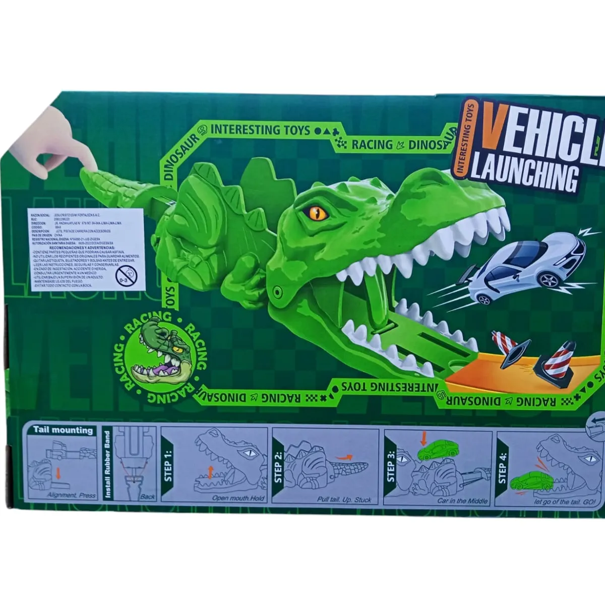 GENERICO - Set de lanzamiento de coches de dinosaurios