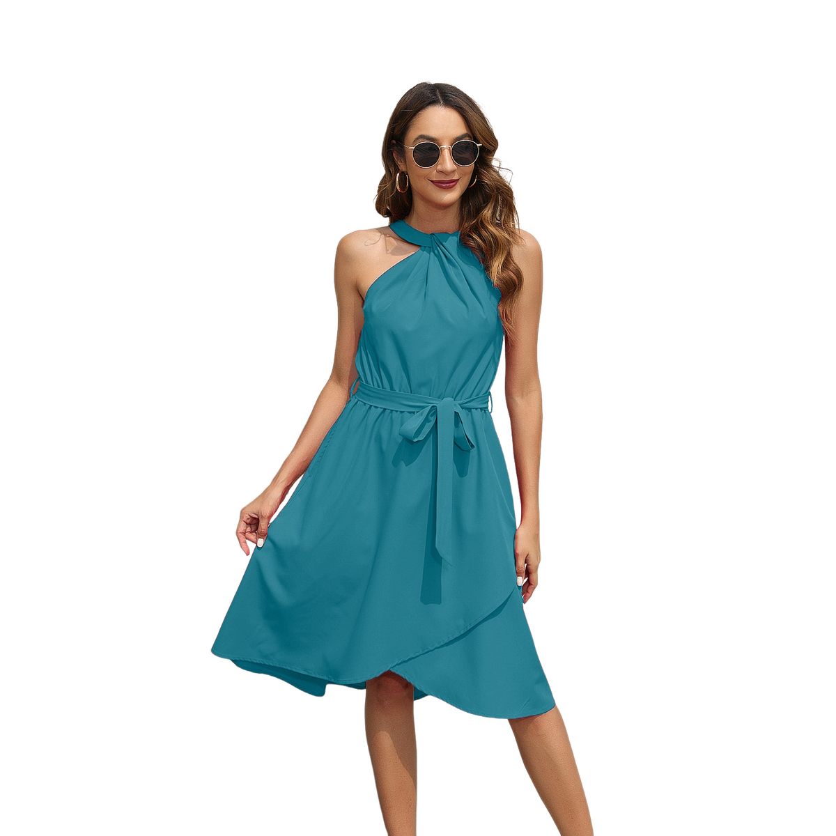 BLWOENS - Vestido casual de para mujeres - Azul