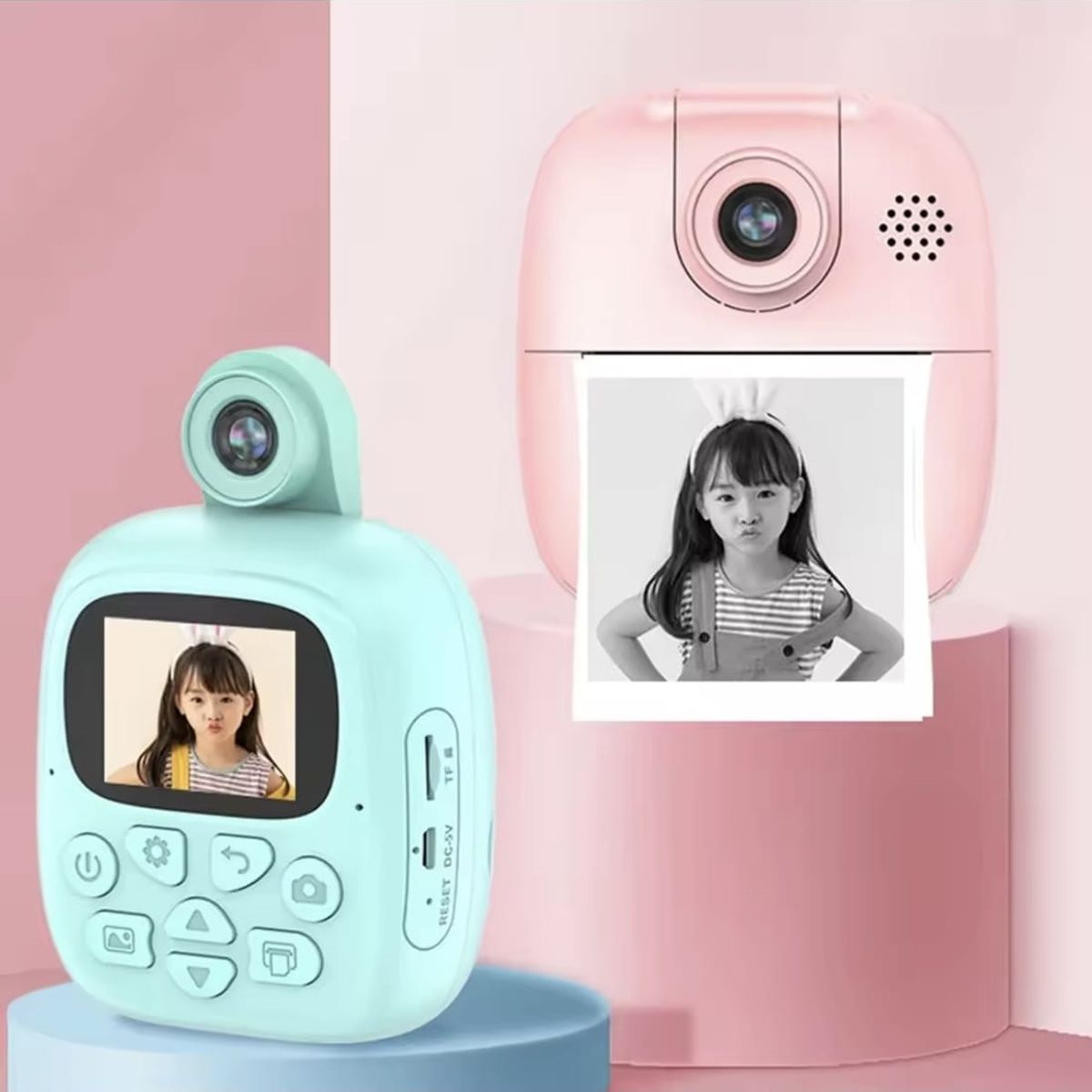 GENERICO - Mini Cámara con  Impresora instantánea para niños