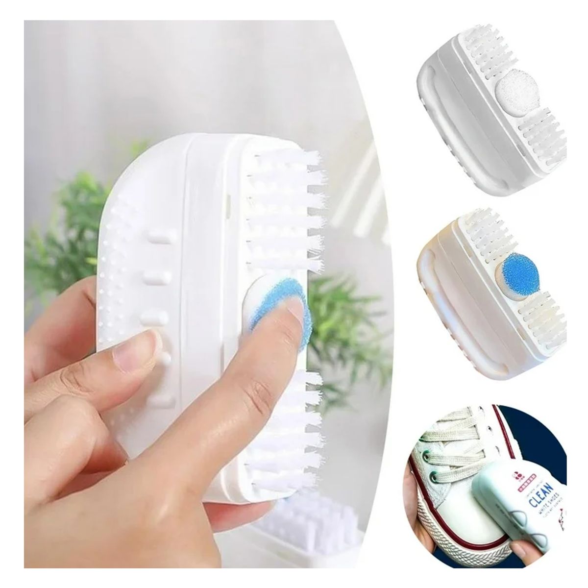 GENERICO - Limpia Calzado Blanco Cepillo Especial Zapatillas