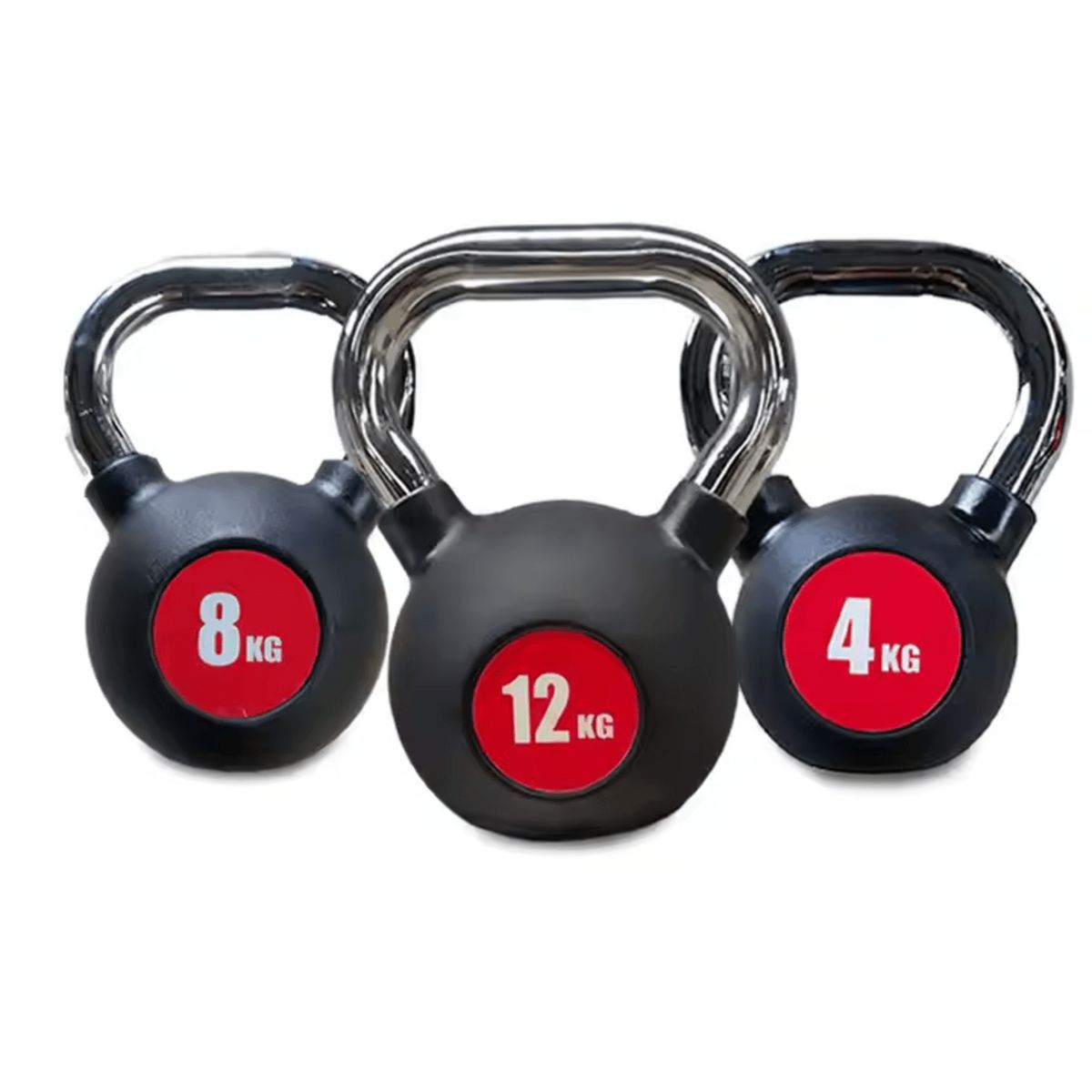 GENERICO - PESAS RUSAS PROFESIONALES CROMADAS 4KG KETTLEBELL