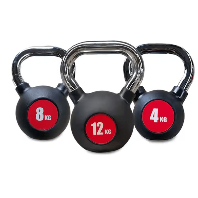 GENERICO - PESAS RUSAS PROFESIONALES CROMADAS 4KG KETTLEBELL