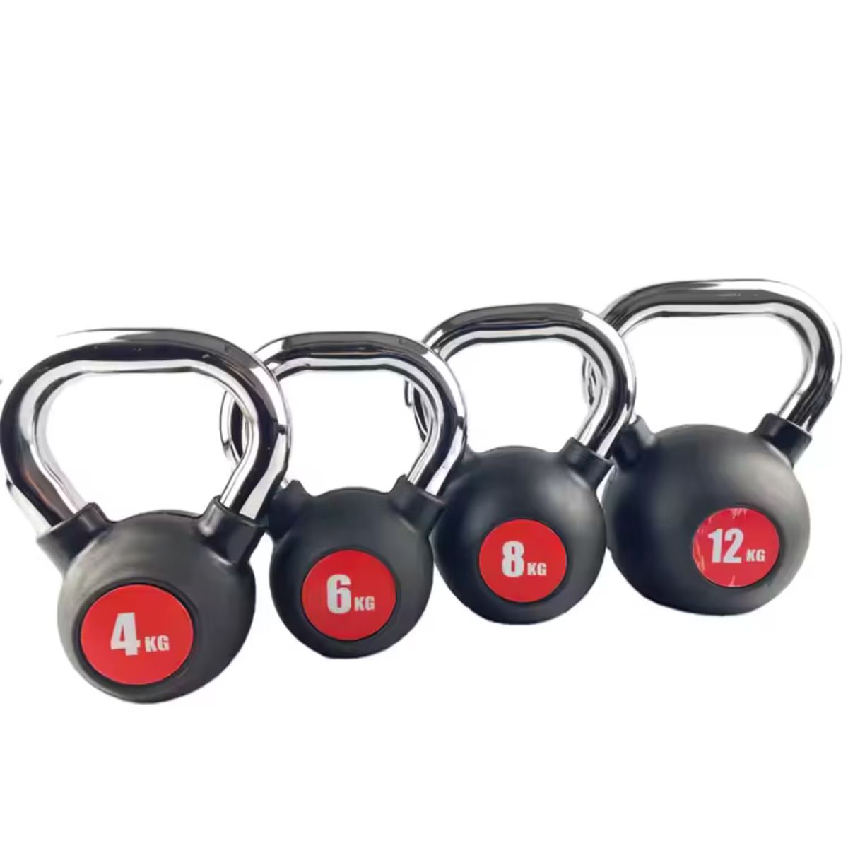 GENERICO - PESAS RUSAS PROFESIONALES CROMADAS 4KG KETTLEBELL
