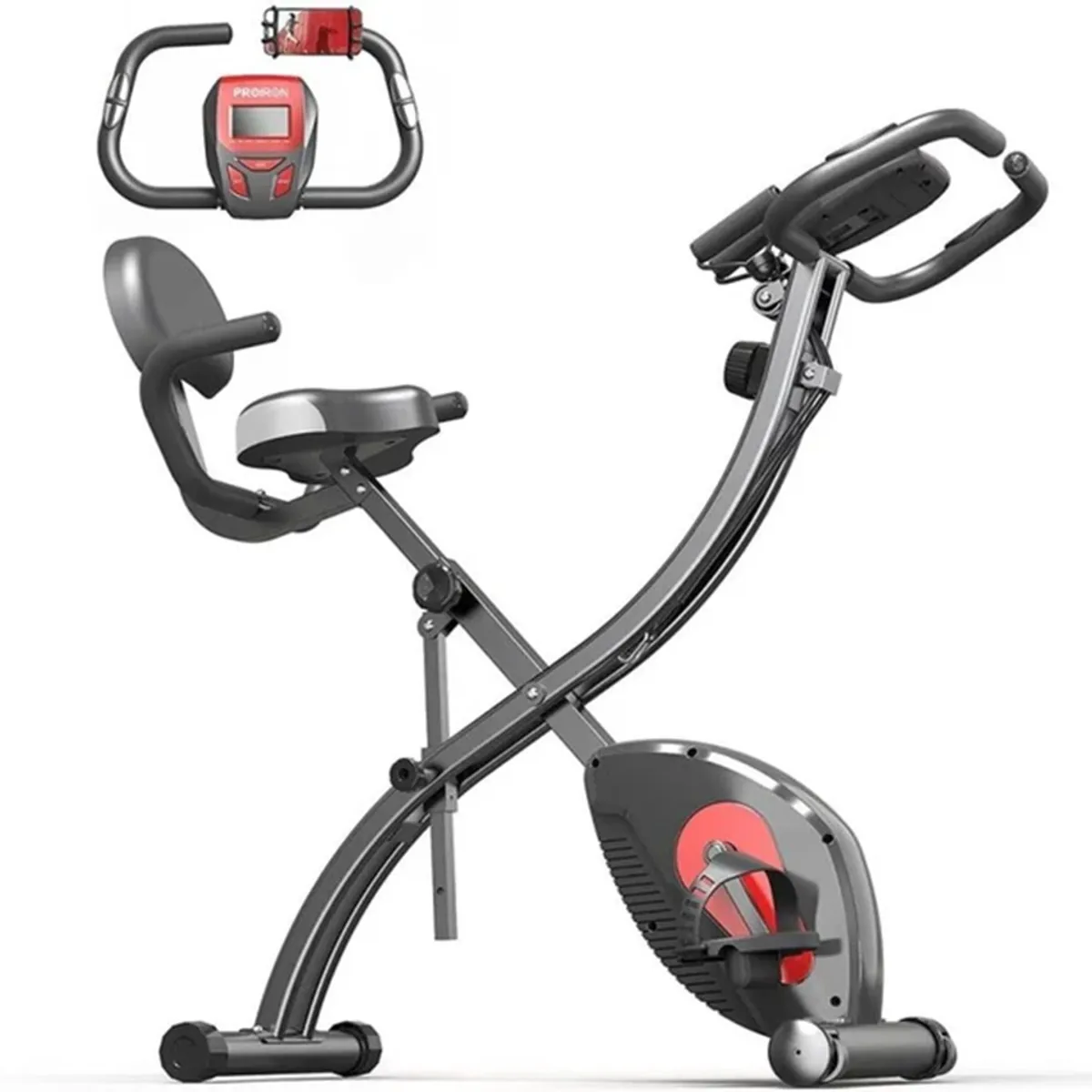 PROIRON - Bicicleta Estacionaria Digital Plegable X-BIKE PRO