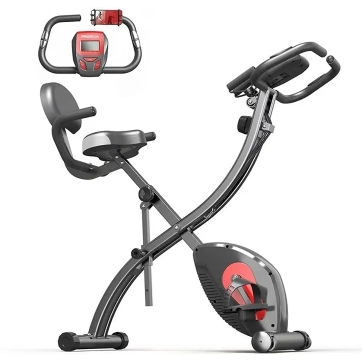 PROIRON - Bicicleta Estacionaria Digital Plegable X-BIKE PRO