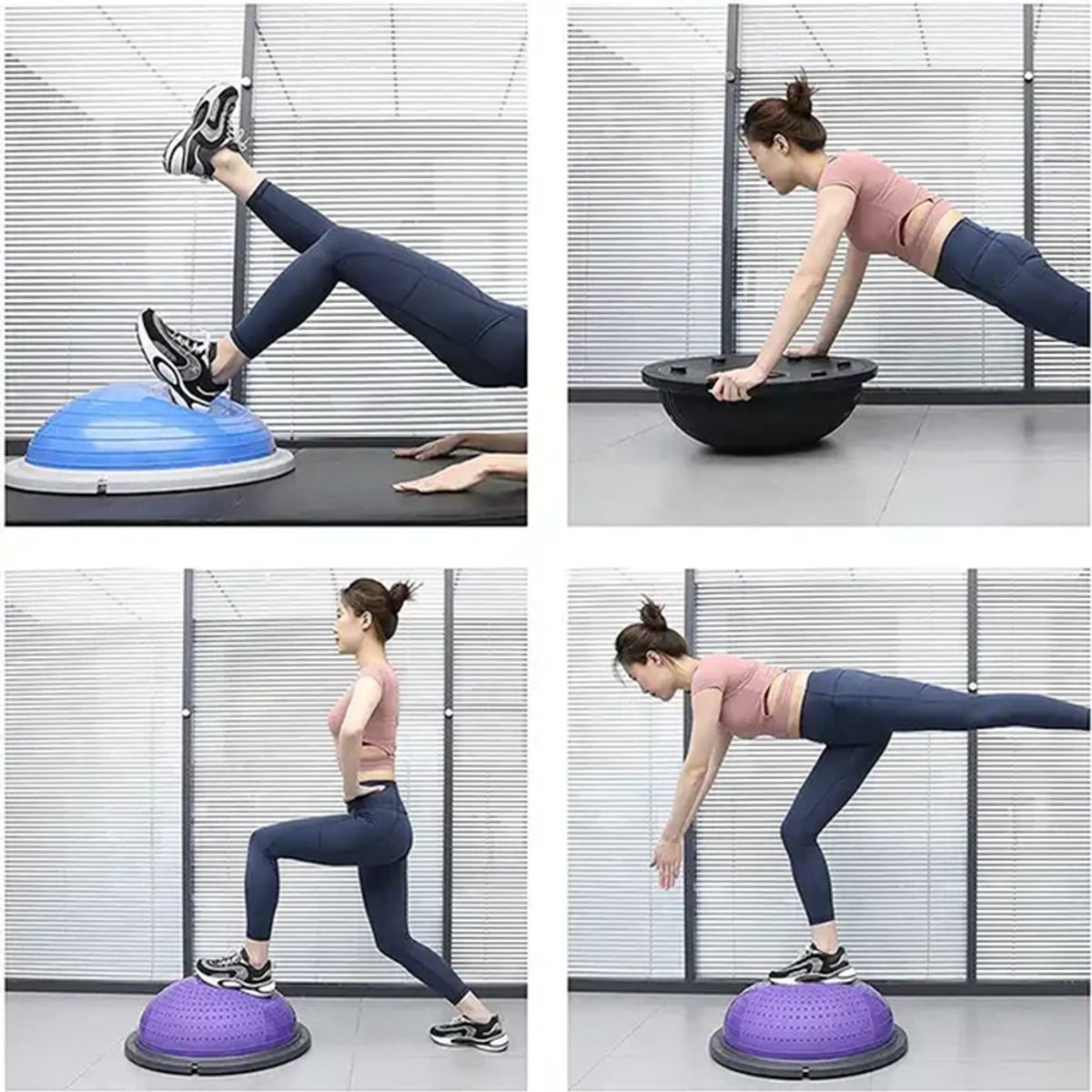 PROIRON - BOSU Balance Trainer Pelota de Equilibrio Azul 60 cm