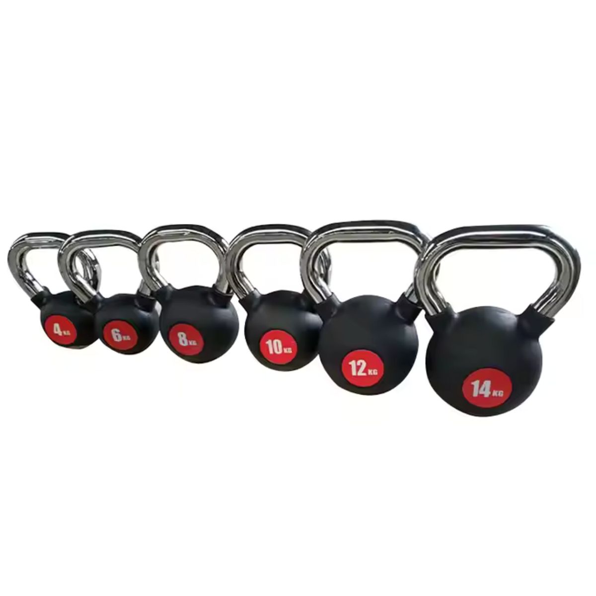 GENERICO - PESAS RUSAS PROFESIONALES CROMADAS 8KG KETTLEBELL