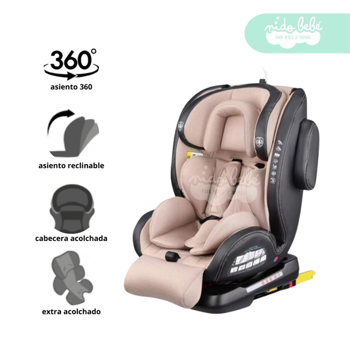 GENERICO - Silla De Auto 360 Confort Beige