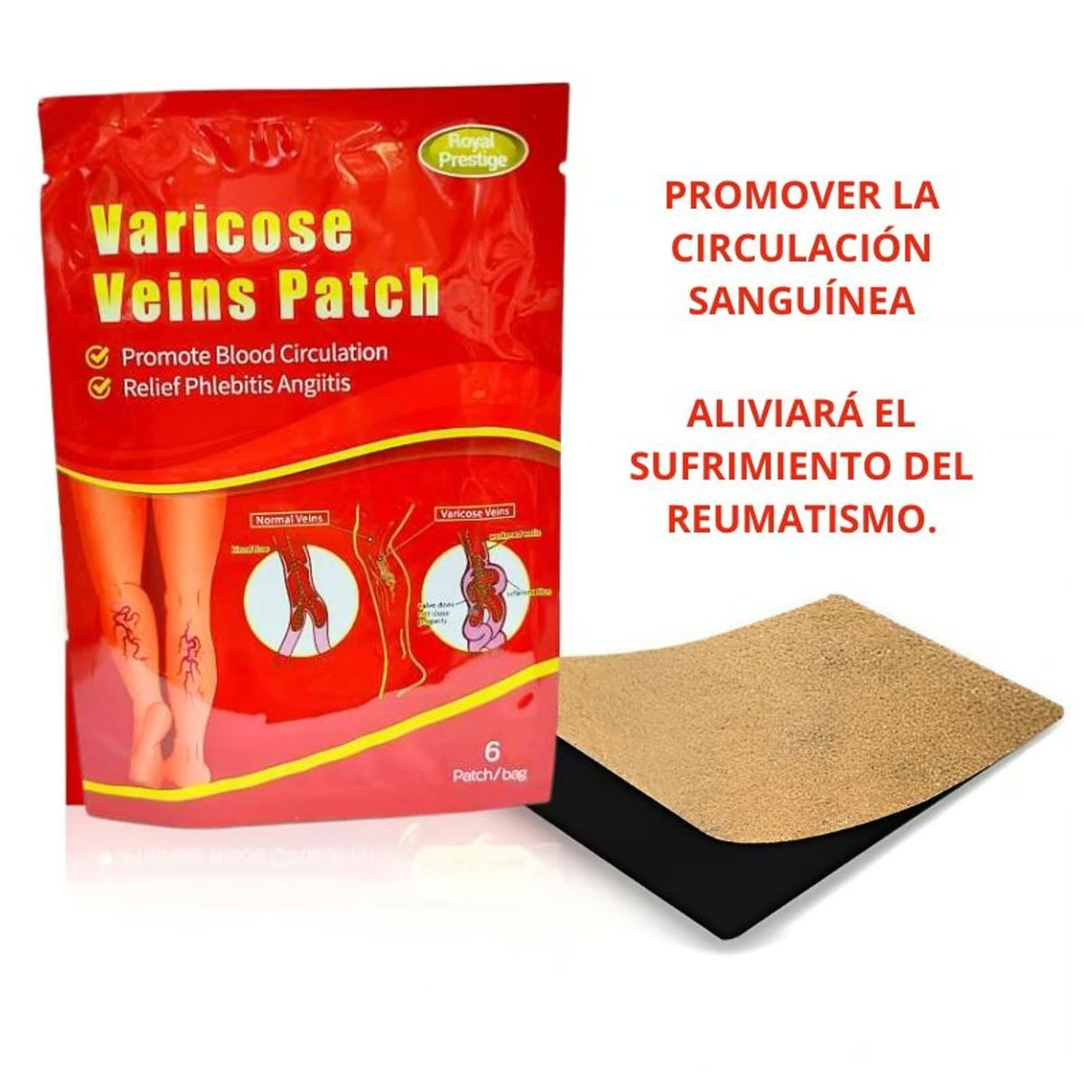 OEM - 3Sobre 18Parches para Varices Elimina las Venas Hinchadas