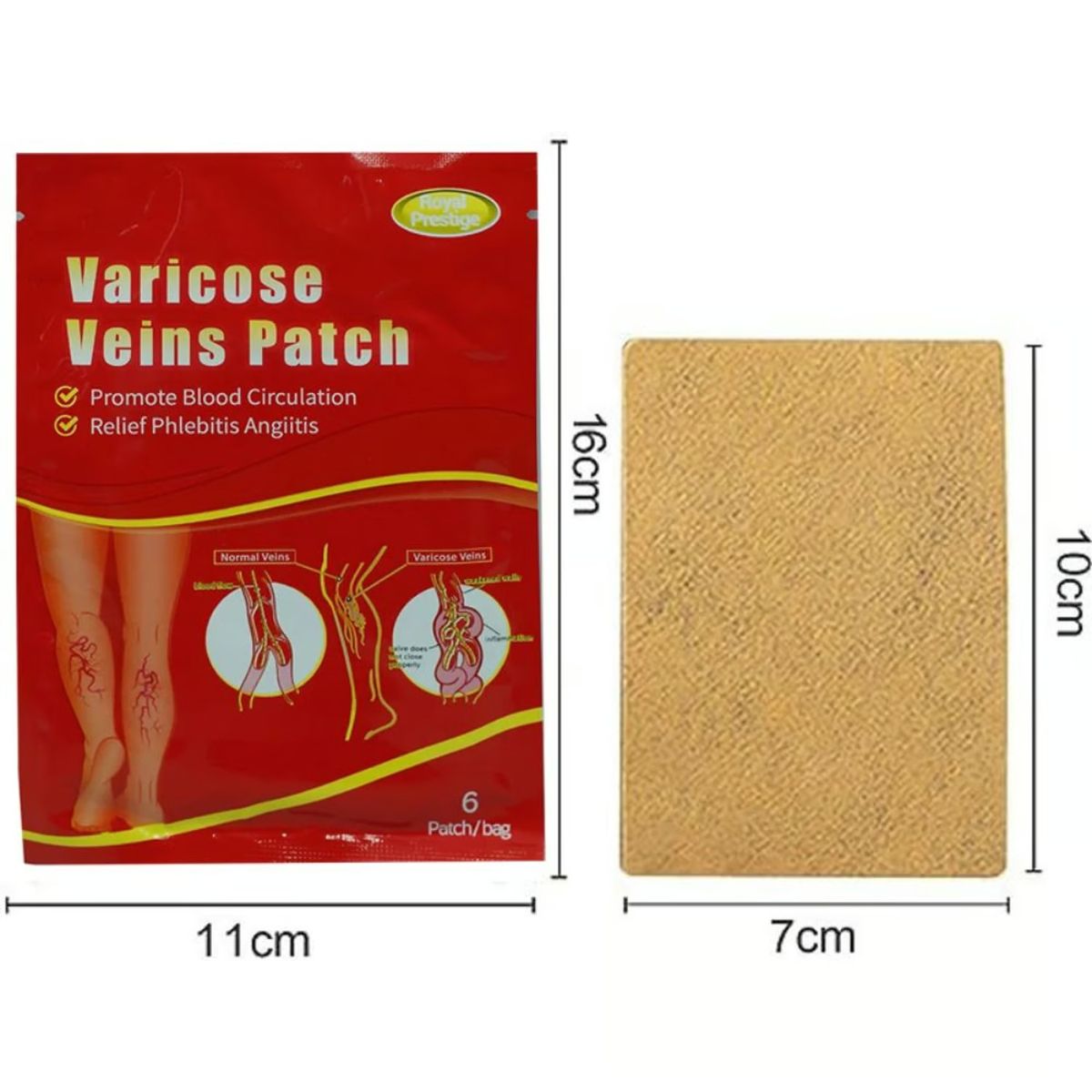 OEM - 3Sobre 18Parches para Varices Elimina las Venas Hinchadas