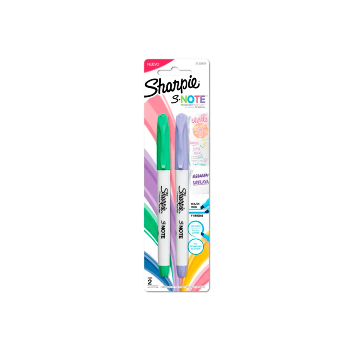SHARPIE - Resaltador Sharpie Note Blister X2 Pastel