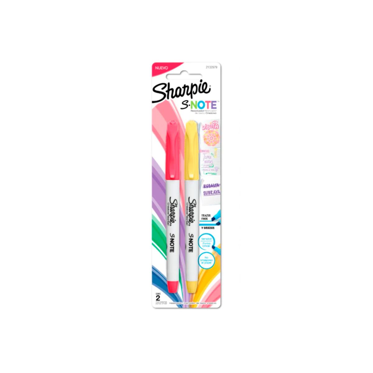 SHARPIE - Resaltador Sharpie Note Blister X2 Pastel