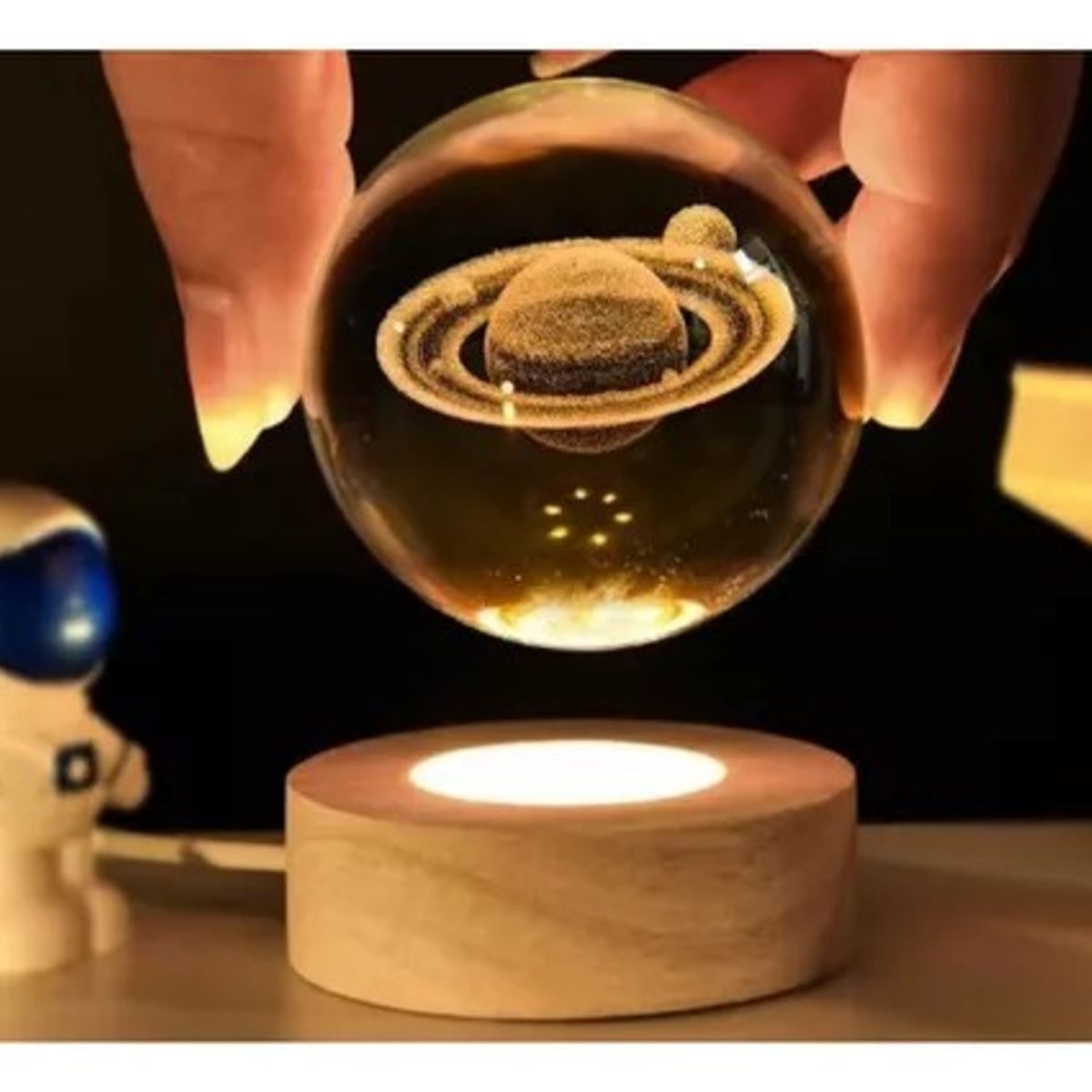 GENERICO - Mini Lámpara Luz Led Para Dormitorio Esfera Con Diseño 3d