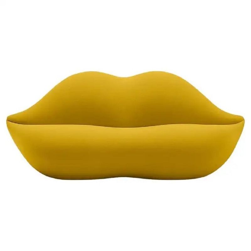 DMUEBLES - DM SOFA KISS 3 ASIENTOS TELA - AMARILLO