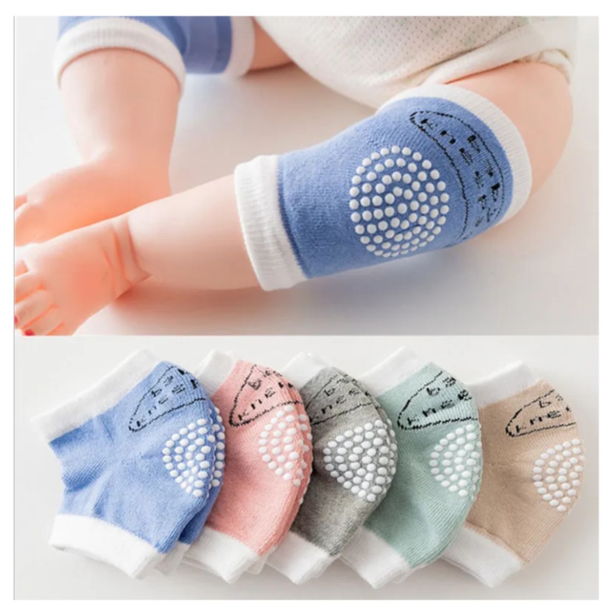 GENERICO - Rodillera Antideslizante para gateo bebe  Azul