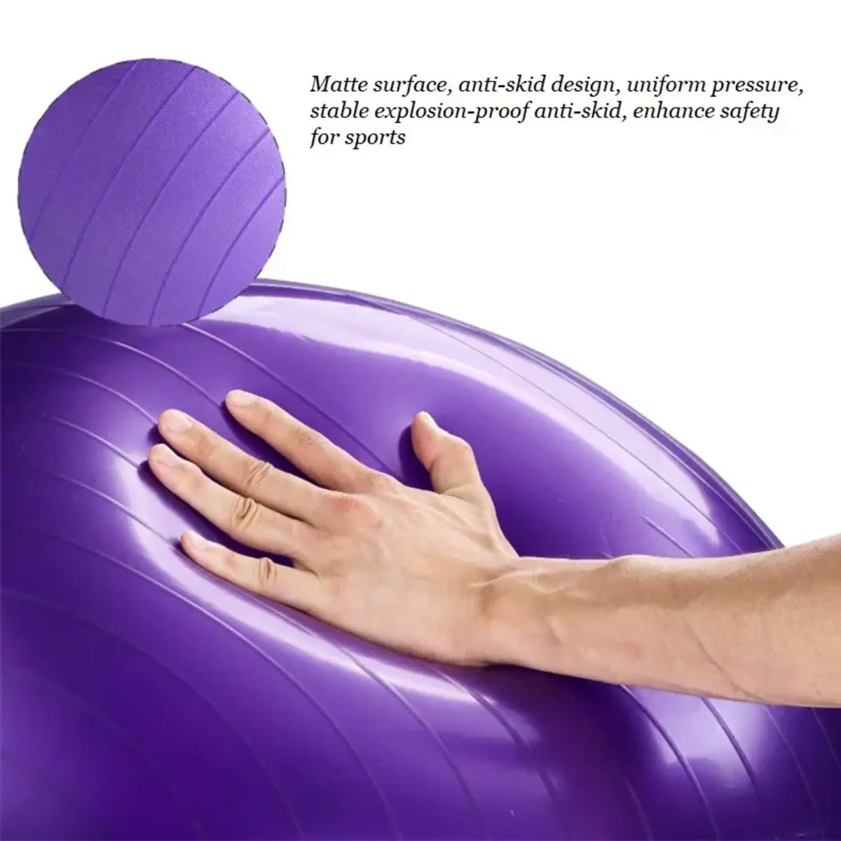 ARGYMPRO - PELOTA PARA YOGA Y PILATES DE 65CM - MORADO