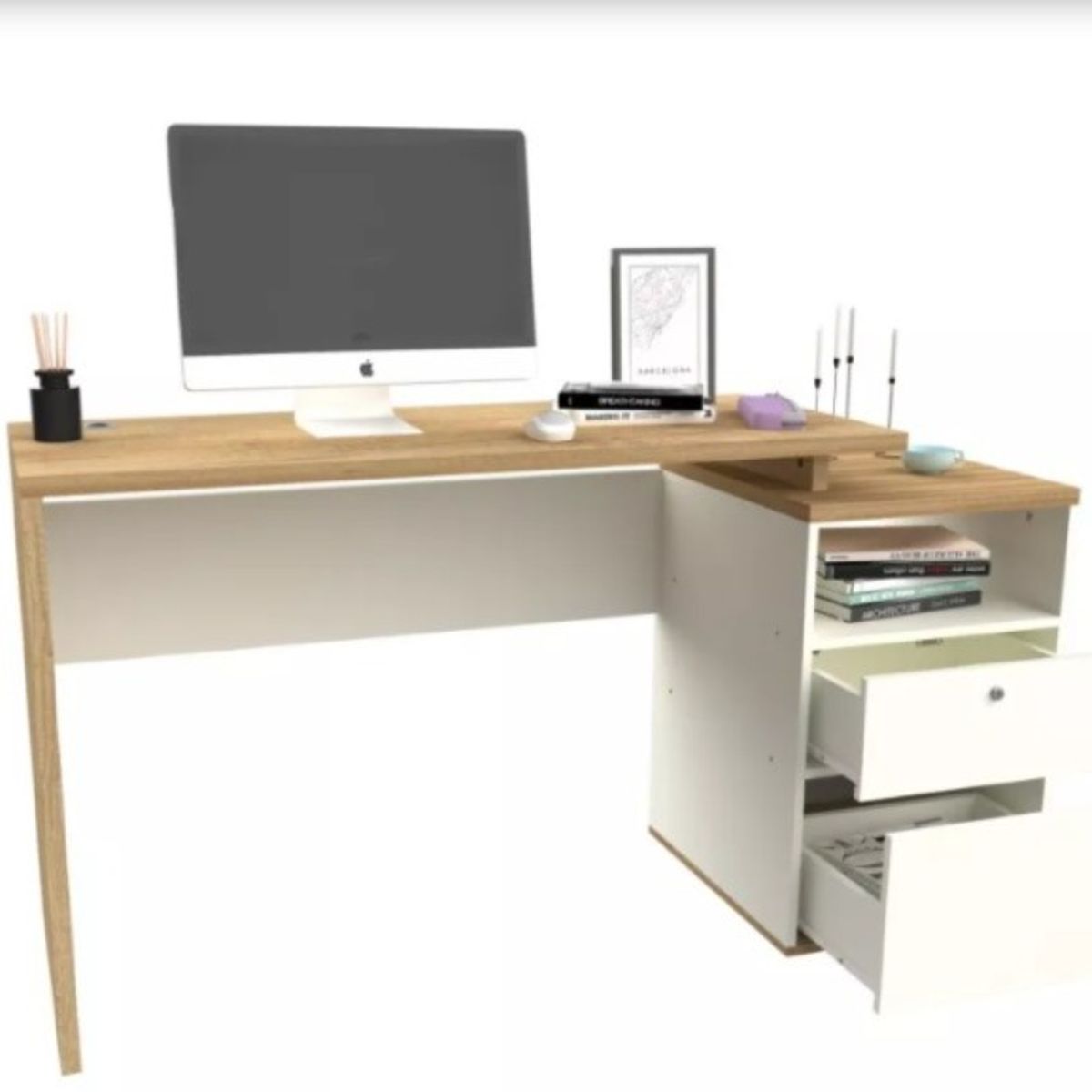 NACION MUEBLES - ESCRITORIO BLANCO KIRA NM