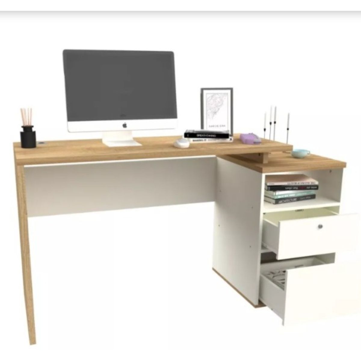 NACION MUEBLES - ESCRITORIO BLANCO KIRA NM