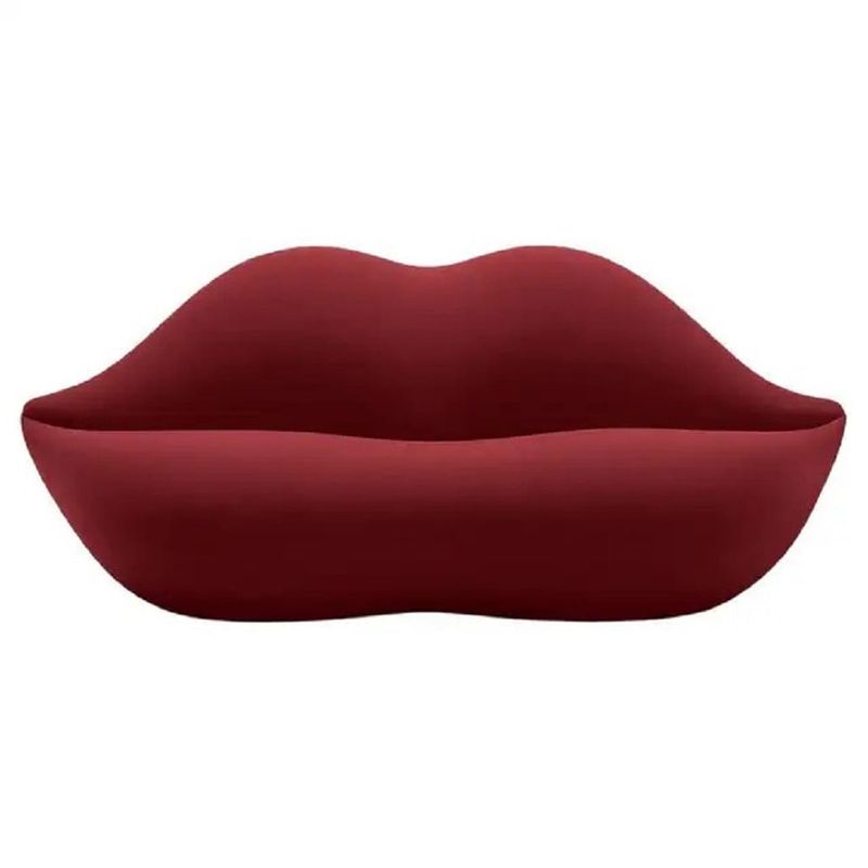 DMUEBLES - DM SOFA KISS 3 ASIENTOS TELA - GUINDA