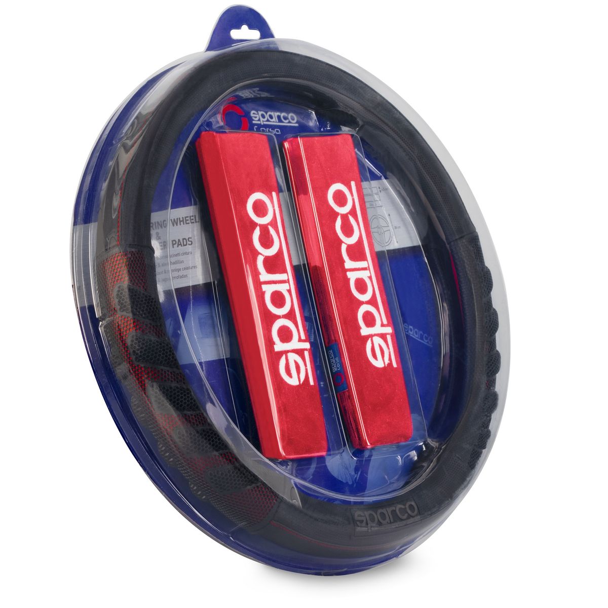 SPARCO - kit Forro De Timón y Protector De Cinturón Sparco