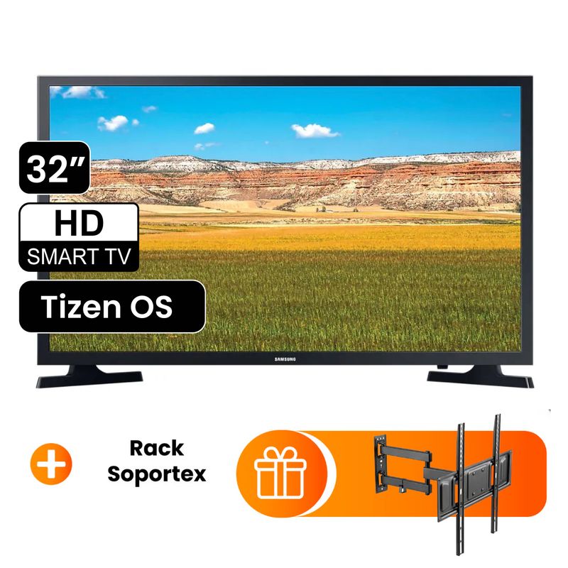 SAMSUNG - TELEVISOR SAMSUNG UN32T4202AG SMART TV 32 HD + Rack Soportex