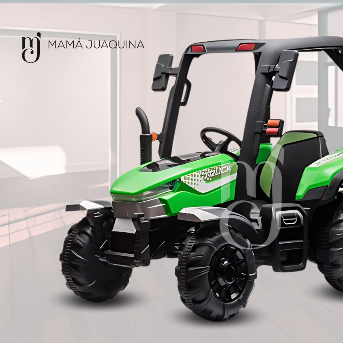 CONFORT - Carro a Batería modelo Tractor «RANCHLIVE» Licenciado Green