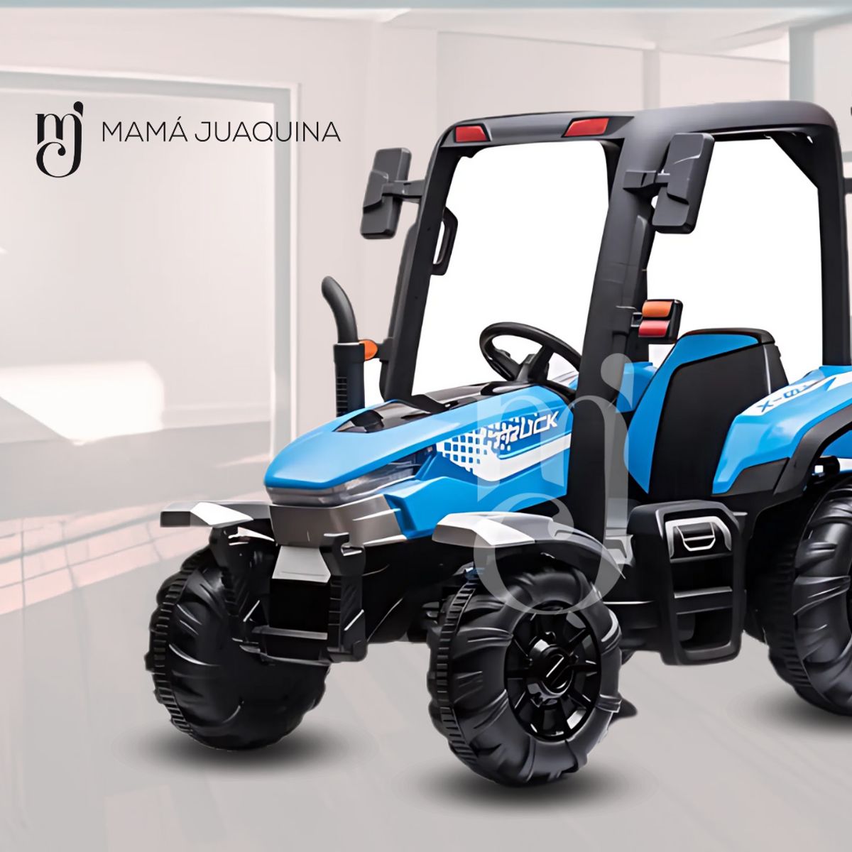 CONFORT - Carro a Batería modelo Tractor «RANCHLIVE» Licenciado Sky Blue