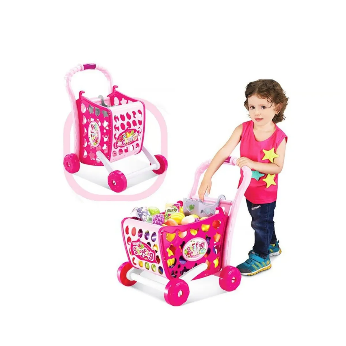 GENERICO - Juguete Coche de Compras con Accesorios 3 en 1